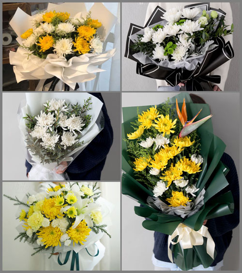 河南信阳光山县白事花束代送